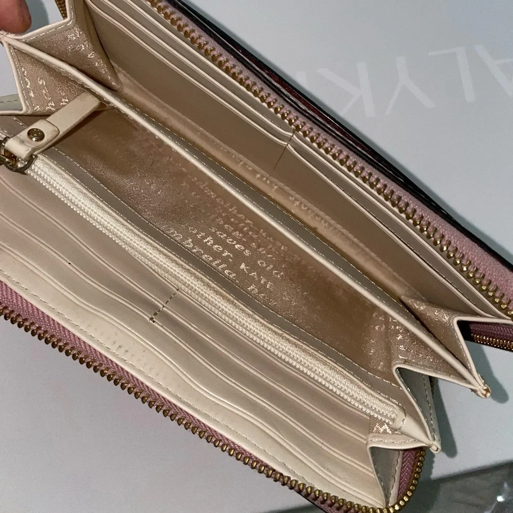 Kate‎ Spade New York Tinsel Smooth Glitter Large Wallet (Rose gold)